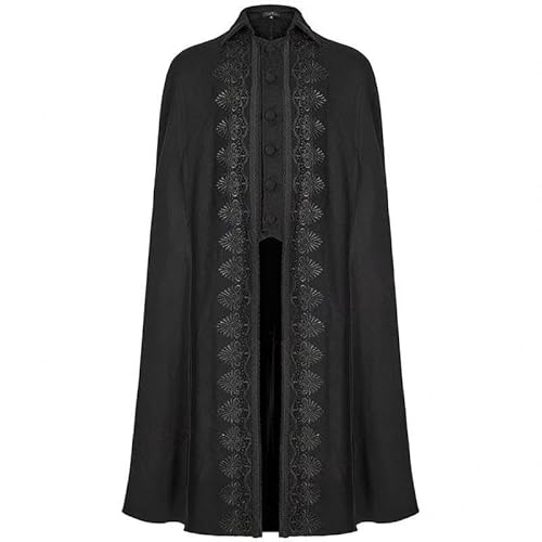 CAMDOM Mittelalterlicher Kapuzenumhang Gothic Vampir Umhang Robe Erwachsene Fancy Hexe Zauberer Kleid Kostüme von CAMDOM