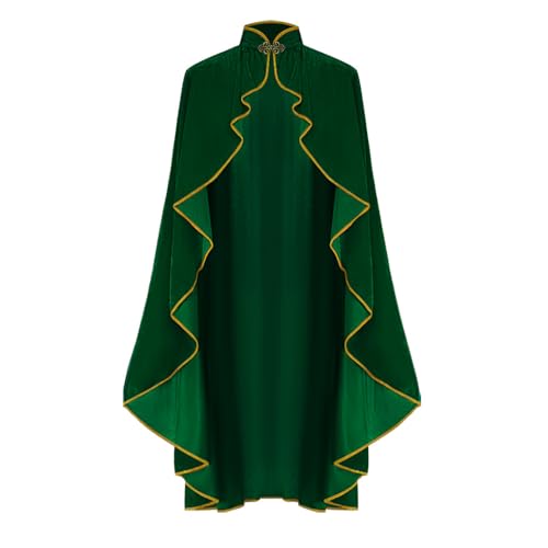 CAMDOM Mittelalterlicher Umhang für Damen, Stehkragen, Samt, goldfarbener Rand, Umhang, Halloween, Cosplay-Kostüme CAMDOM Mittelalterlicher Umhang für Damen, Stehkragen, Samt, goldfarbener Rand, Umhang, Halloween, Cosplay-Kostüme von CAMDOM