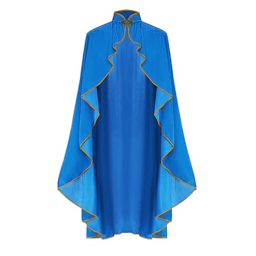 CAMDOM Mittelalterlicher Umhang für Damen, Stehkragen, Samt, goldfarbener Rand, Umhang, Halloween, Cosplay-Kostüme CAMDOM Mittelalterlicher Umhang für Damen, Stehkragen, Samt, goldfarbener Rand, Umhang, Halloween, Cosplay-Kostüme von CAMDOM