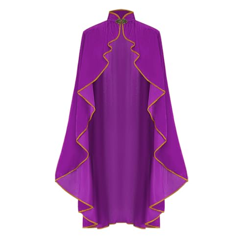 CAMDOM Mittelalterlicher Umhang für Damen, Stehkragen, Samt, goldfarbener Rand, Umhang, Halloween, Cosplay-Kostüme CAMDOM Mittelalterlicher Umhang für Damen, Stehkragen, Samt, goldfarbener Rand, Umhang, Halloween, Cosplay-Kostüme von CAMDOM