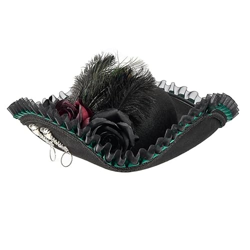 CAMDOM Piratenhut für Erwachsene, Halloween, Kolonialstil, Deluxe, Trikorner, Piratenhut, Kostümzubehör CAMDOM Piratenhut für Erwachsene, Halloween, Kolonialstil, Deluxe, Trikorner, Piratenhut, Kostümzubehör von CAMDOM