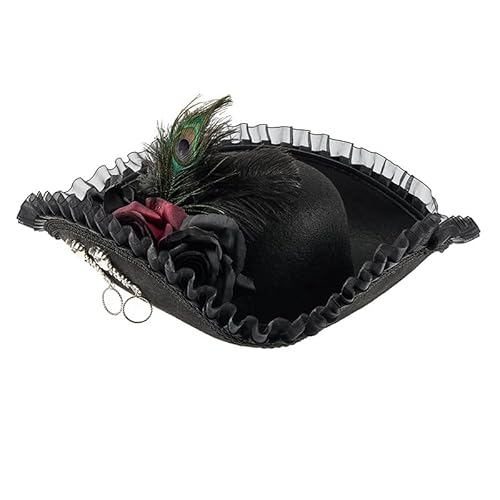 CAMDOM Piratenhut für Erwachsene, Halloween, Kolonialstil, Deluxe, Trikorner, Piratenhut, Kostümzubehör CAMDOM Piratenhut für Erwachsene, Halloween, Kolonialstil, Deluxe, Trikorner, Piratenhut, Kostümzubehör von CAMDOM