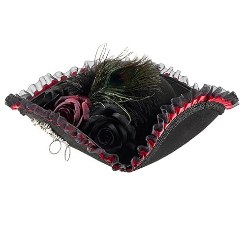 CAMDOM Piratenhut für Erwachsene, Halloween, Kolonialstil, Deluxe, Trikorner, Piratenhut, Kostümzubehör CAMDOM Piratenhut für Erwachsene, Halloween, Kolonialstil, Deluxe, Trikorner, Piratenhut, Kostümzubehör von CAMDOM