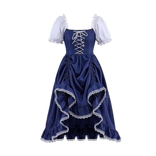 CAMDOM Renaissance-Kleid für Damen, mittelalterlich, unregelmäßig, hoch, niedrig, Maxikleid, Dunkelblau CAMDOM Renaissance-Kleid für Damen, mittelalterlich, unregelmäßig, hoch, niedrig, Maxikleid, Dunkelblau von CAMDOM