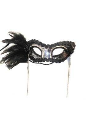 CAMDOM Venezianische Federmaske, Damenmaske, Opern-Kostüm, Zubehör für Partyball von CAMDOM