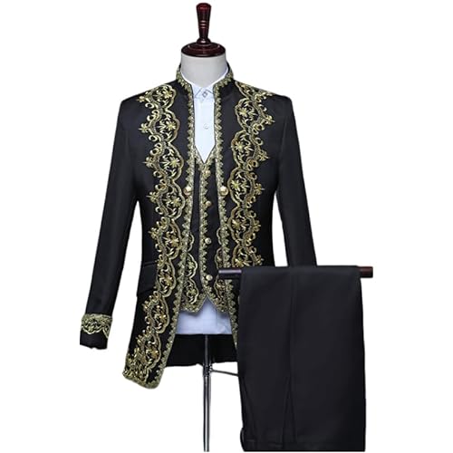 CAMDOM Viktorianisches Herren-Kostüm, Anzug, Party, Kostüm, Mäntel und Jacken, Mittelalterlicher Prinz-Palast, Bühne, Cosplay-Outfit-Set von CAMDOM