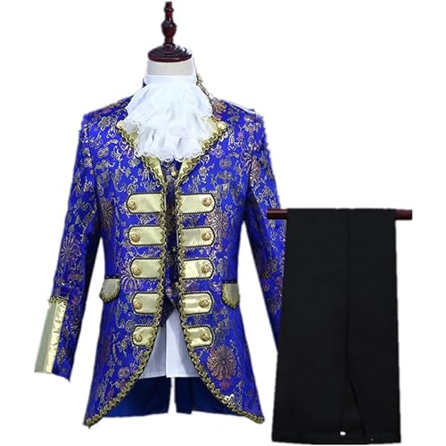 CAMDOM Viktorianisches Kostüm für Herren, mittelalterlicher Palasthof-Stil, Prinz, Cosplay, Anzug, charmantes Bühnen-Kostüm von CAMDOM