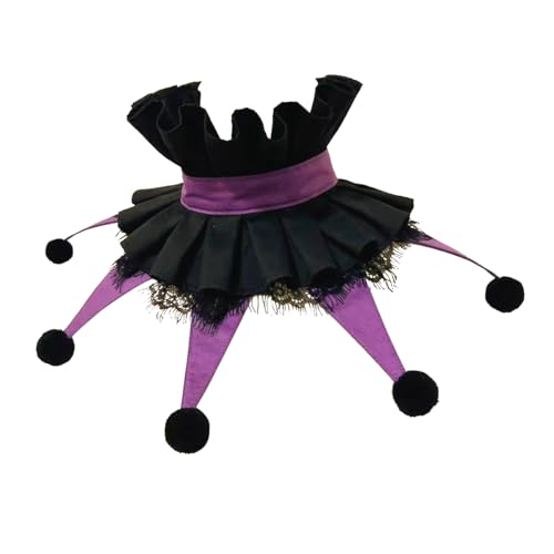 CAMDOM Weihnachts-Clown-Halsband-Narrenkostüm-Zubehör, mehrfarbig, Größe 46, Einheitsgröße von CAMDOM