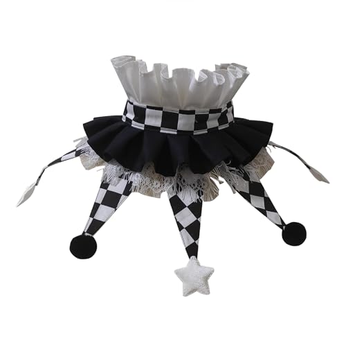 CAMDOM Weihnachts-Clown-Halsband-Narrenkostüm-Zubehör, mehrfarbig, Größe 48, Einheitsgröße von CAMDOM