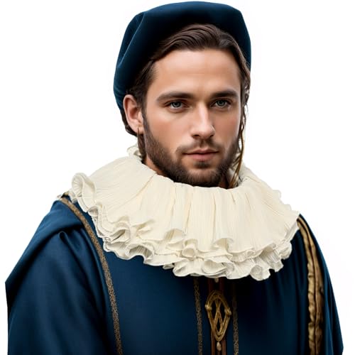 Renaissance-Elisabethanischer Rüschenkragen, Shakespeare, Rüschenkragen, historisches Kostüm-Zubehör Renaissance-Elisabethanischer Rüschenkragen, Shakespeare, Rüschenkragen, historisches Kostüm-Zubehör von CAMDOM