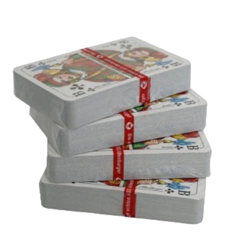 CAMPMANN Kartenspiel für Erwachsene Spielkarten Romme Profiqualität für Bridge Canasta Poker Skat Kartendeck 55 Blatt BLAU und ROT (4) von CAMPMANN