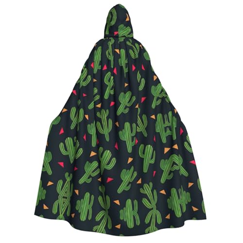 Kaktus-Kunstdruck, langer Kapuzenumhang, Umhang für Weihnachten, Halloween, Umhang, Kostüme, Kapuzenumhang, Maskerade Kaktus-Kunstdruck, langer Kapuzenumhang, Umhang für Weihnachten, Halloween, Umhang, Kostüme, Kapuzenumhang, Maskerade von CAMUO