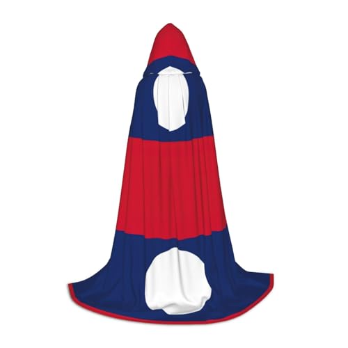 Kapuzenumhang mit Flagge von Laos, langer Kapuzenumhang, Mittelalterumhang, Renaissance-Umhang für Halloween-Kostüm Kapuzenumhang mit Flagge von Laos, langer Kapuzenumhang, Mittelalterumhang, Renaissance-Umhang für Halloween-Kostüm von CAMUO