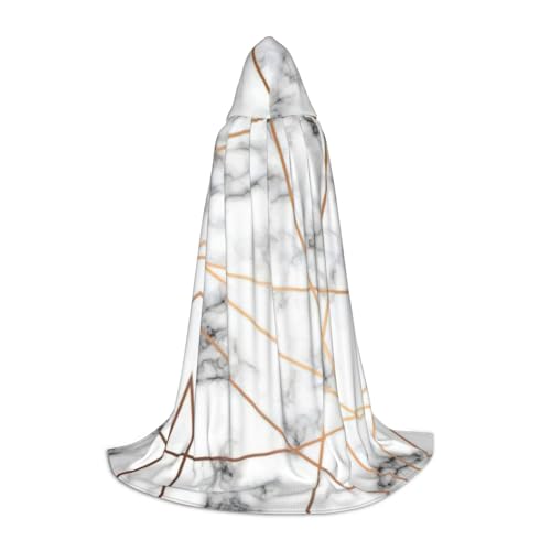 Kapuzenumhang mit Marmoriertextur, langer Kapuzenumhang, Mittelalterumhang, Renaissance-Umhang für Halloween-Kostüm von CAMUO