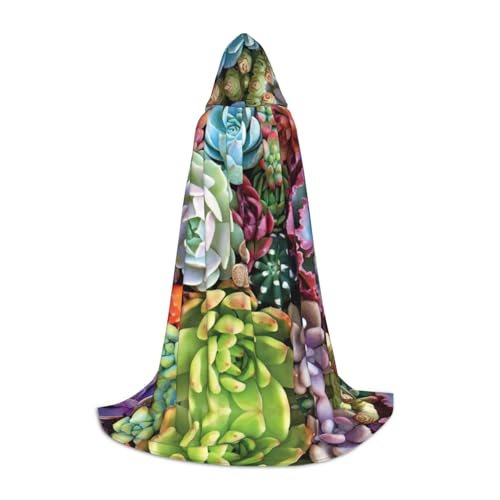 Kapuzenumhang mit süßem Sukkulenten-Druck, langer Kapuzenumhang, Mittelalterumhang, Renaissance-Umhang für Halloween-Kostüm Kapuzenumhang mit süßem Sukkulenten-Druck, langer Kapuzenumhang, Mittelalterumhang, Renaissance-Umhang für Halloween-Kostüm von CAMUO