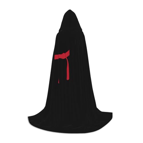 Karate Herren-Kapuzenumhang, langer Kapuzenumhang, Mittelalterumhang, Renaissance-Umhang für Halloween-Kostüm von CAMUO