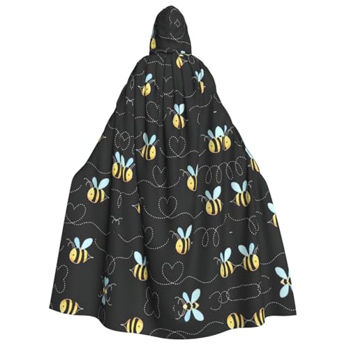 Langer Kapuzenumhang mit Hummelmotiv, Umhang für Weihnachten, Halloween, Kostüme, Kapuzenumhang, Maskerade Langer Kapuzenumhang mit Hummelmotiv, Umhang für Weihnachten, Halloween, Kostüme, Kapuzenumhang, Maskerade von CAMUO
