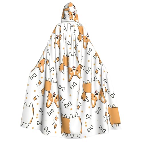 Langer Kapuzenumhang mit Hundeaufdruck, Umhang für Weihnachten, Halloween, Kostüme, Kapuzenumhang, Maskerade Langer Kapuzenumhang mit Hundeaufdruck, Umhang für Weihnachten, Halloween, Kostüme, Kapuzenumhang, Maskerade von CAMUO