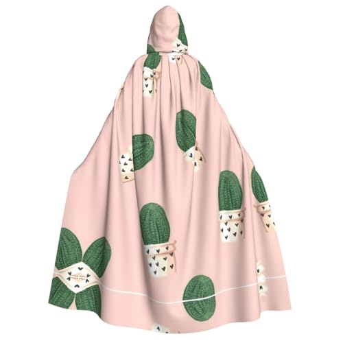 Langer Kapuzenumhang mit Kaktusdruck, Umhang für Weihnachten, Halloween, Kostüme, Kapuzenumhang, Maskerade Langer Kapuzenumhang mit Kaktusdruck, Umhang für Weihnachten, Halloween, Kostüme, Kapuzenumhang, Maskerade von CAMUO