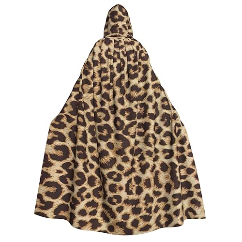 Langer Kapuzenumhang mit Leopardenmuster, Umhang für Weihnachten, Halloween, Kostüme, Kapuzenumhang, Maskerade Langer Kapuzenumhang mit Leopardenmuster, Umhang für Weihnachten, Halloween, Kostüme, Kapuzenumhang, Maskerade von CAMUO