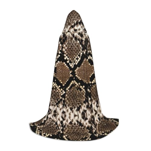 Langer Kapuzenumhang mit Serpentinenmuster, Mittelalterumhang, Renaissance-Umhang für Halloween-Kostüm von CAMUO