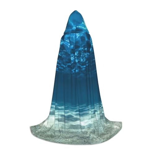 Oceanprint Kapuzenumhang, langer Kapuzenumhang, Mittelalterumhang, Renaissance-Umhang für Halloween-Kostüm Oceanprint Kapuzenumhang, langer Kapuzenumhang, Mittelalterumhang, Renaissance-Umhang für Halloween-Kostüm von CAMUO