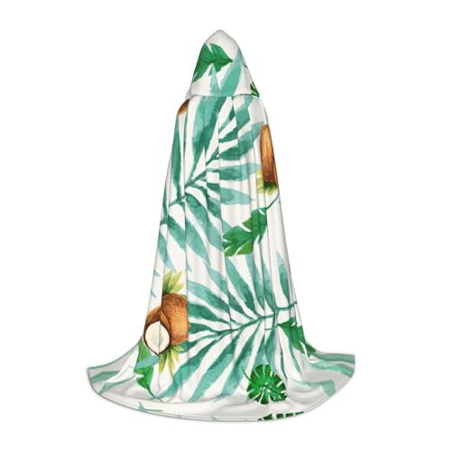Sommerumhang mit Kokosnussbaum-Druck, langer Kapuzenumhang, Mittelalterumhang, Renaissance-Umhang für Halloween-Kostüm Sommerumhang mit Kokosnussbaum-Druck, langer Kapuzenumhang, Mittelalterumhang, Renaissance-Umhang für Halloween-Kostüm von CAMUO