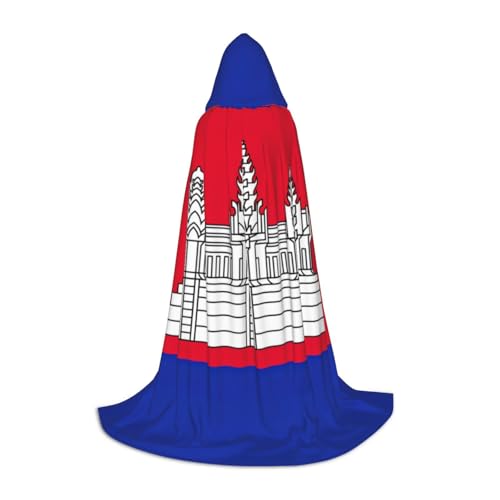 Umhang mit Kambodscha-Flagge, langer Kapuzenumhang, Mittelalterumhang, Renaissance-Umhang für Halloween-Kostüm Umhang mit Kambodscha-Flagge, langer Kapuzenumhang, Mittelalterumhang, Renaissance-Umhang für Halloween-Kostüm von CAMUO