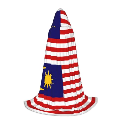 Umhang mit Malaysia-Flagge, langer Kapuzenumhang, Mittelalterumhang, Renaissance-Umhang für Halloween-Kostüm Umhang mit Malaysia-Flagge, langer Kapuzenumhang, Mittelalterumhang, Renaissance-Umhang für Halloween-Kostüm von CAMUO