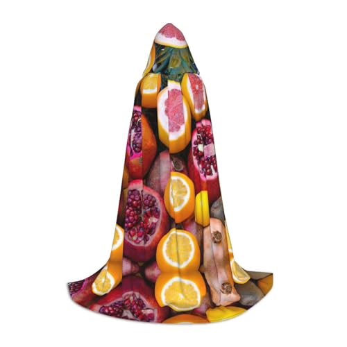 Umhang mit Obstbild, langer Kapuzenumhang, Mittelalterumhang, Renaissance-Umhang für Halloween-Kostüm Umhang mit Obstbild, langer Kapuzenumhang, Mittelalterumhang, Renaissance-Umhang für Halloween-Kostüm von CAMUO