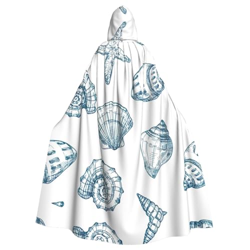 Umhang mit Seestern-Muschel-Druck, Mittelalter-Renaissance, Kapuzenumhang, Uni, Cosplay-Kostüme Umhang mit Seestern-Muschel-Druck, Mittelalter-Renaissance, Kapuzenumhang, Uni, Cosplay-Kostüme von CAMUO