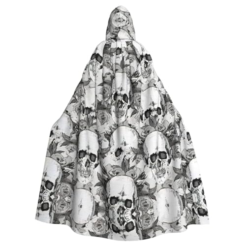 Umhang mit Totenkopf-Skelett-Druck, Mittelalter-Renaissance, Kapuzenumhang, Uni, Cosplay-Kostüme Umhang mit Totenkopf-Skelett-Druck, Mittelalter-Renaissance, Kapuzenumhang, Uni, Cosplay-Kostüme von CAMUO