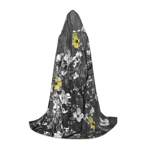 Umhang mit floralem Wandkunstdruck, langer Kapuzenumhang, mittelalterlicher Umhang, Renaissance-Umhang für Halloween-Kostüm Umhang mit floralem Wandkunstdruck, langer Kapuzenumhang, mittelalterlicher Umhang, Renaissance-Umhang für Halloween-Kostüm von CAMUO