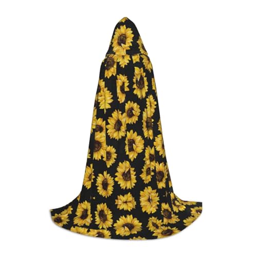 Umhang mit goldenem Sonnenblumen-Druck, langer Kapuzenumhang, mittelalterlicher Umhang, Renaissance-Umhang für Halloween-Kostüm Umhang mit goldenem Sonnenblumen-Druck, langer Kapuzenumhang, mittelalterlicher Umhang, Renaissance-Umhang für Halloween-Kostüm von CAMUO