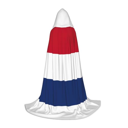 Umhang mit niederländischer Flagge, langer Kapuzenumhang, Mittelalterumhang, Renaissance-Umhang für Halloween-Kostüm von CAMUO