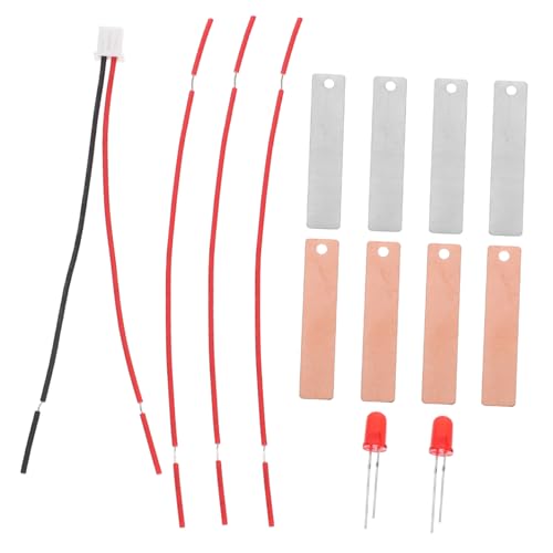 CANIGHT 2 Sätze DIY Fruchtbatterie Experimentierset Teiliges Physik Kit mit Kupferplatten für Kreative Elektronikexperimente für Bildungszwecke und Interaktives Lernen mit LED Licht von CANIGHT