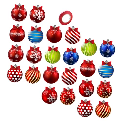 CANIGHT 24 Blätter Kugel Hängedekoration, Weihnachtsdekor, Weihnachtskugel Anhänger, Weihnachtskugel Anhänger, Weihnachtsbaum Hängeornament, Weihnachtsschmuck Kugeln, Weihnachtsschmuck CANIGHT 24 Blätter Kugel Hängedekoration, Weihnachtsdekor, Weihnachtskugel Anhänger, Weihnachtskugel Anhänger, Weihnachtsbaum Hängeornament, Weihnachtsschmuck Kugeln, Weihnachtsschmuck von CANIGHT