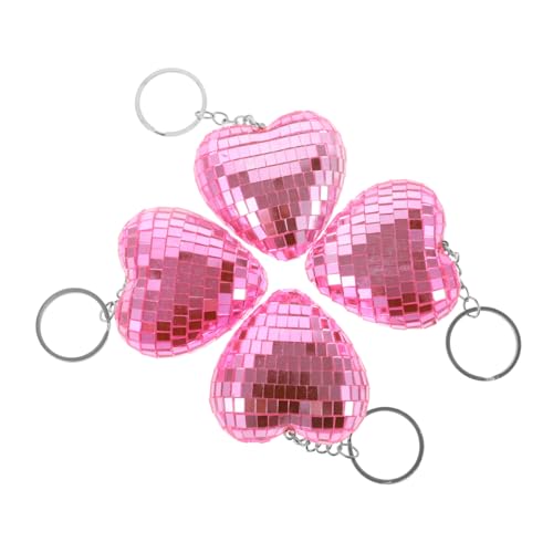 CANIGHT 4 Stück Disco Schlüsselanhänger, Discokugel , Discokugeln, Herz, Mini Diskokugeln, Dekoration, Discokugel Schlüsselanhänger, Partygeschenke, Disco Partygeschenke, Herz, Hängende CANIGHT 4 Stück Disco Schlüsselanhänger, Discokugel , Discokugeln, Herz, Mini Diskokugeln, Dekoration, Discokugel Schlüsselanhänger, Partygeschenke, Disco Partygeschenke, Herz, Hängende von CANIGHT