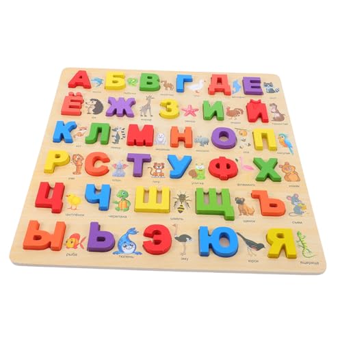 CANIGHT Holz Russisch Alphabet Puzzle für Frühlernspielzeug zur Sprachentwicklung Interaktives Lernspielzeug für Kleinkinder Leicht Verstaubar Fördert Familienaktivitäten und Sicheres CANIGHT Holz Russisch Alphabet Puzzle für Frühlernspielzeug zur Sprachentwicklung Interaktives Lernspielzeug für Kleinkinder Leicht Verstaubar Fördert Familienaktivitäten und Sicheres von CANIGHT