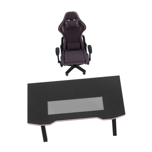 CANIGHT Maßstab Puppenhaus Möbel Zubehör Realistisches DIY Bastelset für Kreative Szenendekoration Schwarzes Computerstuhl Modell von CANIGHT