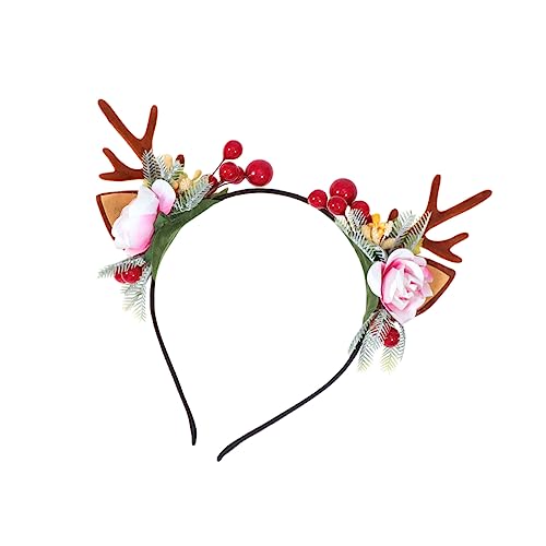 CANIGHT Weihnachts Rentier Antler Haarband Mit Blumen Kopfschmuck Für ädchen Und Festlicher Haarschmuck Für Partys Und Feiertage Muster 4 CANIGHT Weihnachts Rentier Antler Haarband Mit Blumen Kopfschmuck Für ädchen Und Festlicher Haarschmuck Für Partys Und Feiertage Muster 4 von CANIGHT
