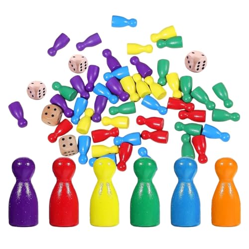 90 Stück Spielfiguren für Brettspiele Bunte Halmakegel Set und 6 Würfel aus Holz für Brettspiele Rot, Gelb, Blau, Orange,Grün ,Violett Holzpuppen Spielfiguren Halmakegel 25x12cm Mühle Steine Set 90 Stück Spielfiguren für Brettspiele Bunte Halmakegel Set und 6 Würfel aus Holz für Brettspiele Rot, Gelb, Blau, Orange,Grün ,Violett Holzpuppen Spielfiguren Halmakegel 25x12cm Mühle Steine Set von CANRNYACBZ