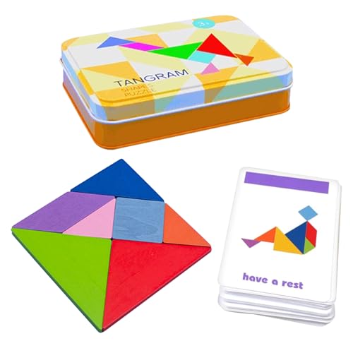 Tangram Puzzles für Kinder, Geometrische Formen Holzpuzzle für Kleinkinder, Montessori Lernspielzeug für Mädchen Jungen 3 4 5+, Pädagogisches Spielzeug, Geburtstag und Kindertag Geschenke Tangram Puzzles für Kinder, Geometrische Formen Holzpuzzle für Kleinkinder, Montessori Lernspielzeug für Mädchen Jungen 3 4 5+, Pädagogisches Spielzeug, Geburtstag und Kindertag Geschenke von CANRNYACBZ