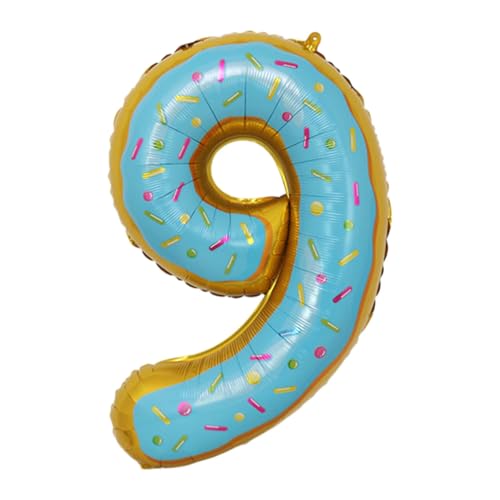 CAPASTEC Bunte Ballons 32 Zoll Nummer 9 Helium Ballon Großer Zahlenballon Für Mädchens Jung Geburtstag Dekoration Jubiläum Party von CAPASTEC