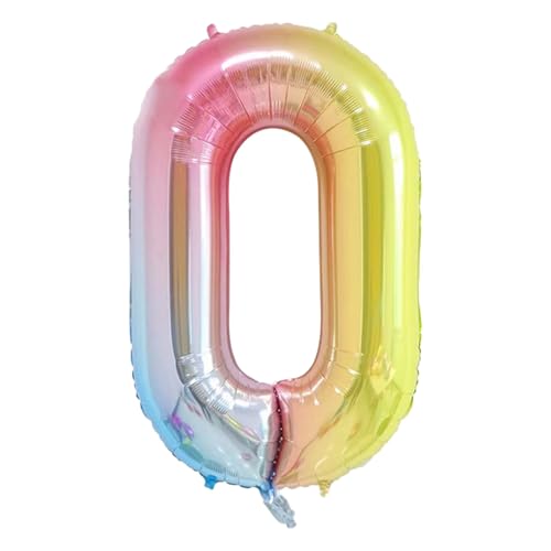 CAPASTEC Gradient Pink Balloon 40 Inch Nummer 0 Helium Balloon Große Zahlenballons Für Mädchens Jung Geburtstag Dekoration Jubiläum Party von CAPASTEC