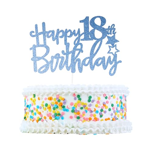 CAPASTEC Kuchendekoration, Kuchenaufsatz, Kuchenaufsatzdekoration, Kuchendekorationszubehör zur Feier des 18. Geburtstags, Blau CAPASTEC Kuchendekoration, Kuchenaufsatz, Kuchenaufsatzdekoration, Kuchendekorationszubehör zur Feier des 18. Geburtstags, Blau von CAPASTEC