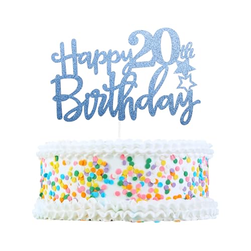 CAPASTEC Kuchendekoration, Kuchenaufsatz, Kuchenaufsatzdekoration, Kuchendekorationszubehör zur Feier des 20. Geburtstags, Blau CAPASTEC Kuchendekoration, Kuchenaufsatz, Kuchenaufsatzdekoration, Kuchendekorationszubehör zur Feier des 20. Geburtstags, Blau von CAPASTEC