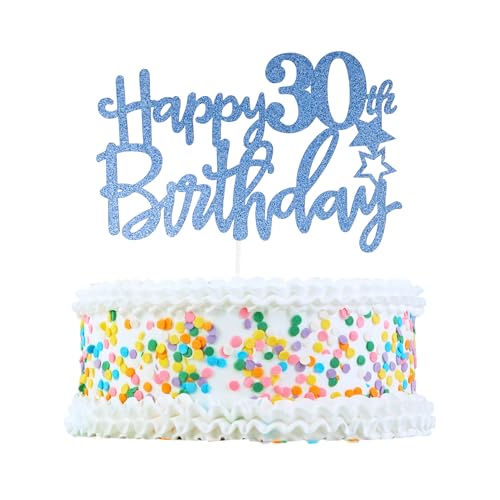 CAPASTEC Kuchendekoration, Kuchenaufsatz, Kuchenaufsatzdekoration, Kuchendekorationszubehör zur Feier des 30. Geburtstags, Blau CAPASTEC Kuchendekoration, Kuchenaufsatz, Kuchenaufsatzdekoration, Kuchendekorationszubehör zur Feier des 30. Geburtstags, Blau von CAPASTEC