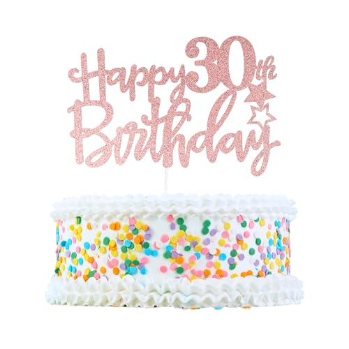 CAPASTEC Kuchendekoration, Kuchenaufsatz, Kuchenaufsatzdekoration, Kuchendekorationszubehör zur Feier des 30. Geburtstags, Roségoldton CAPASTEC Kuchendekoration, Kuchenaufsatz, Kuchenaufsatzdekoration, Kuchendekorationszubehör zur Feier des 30. Geburtstags, Roségoldton von CAPASTEC