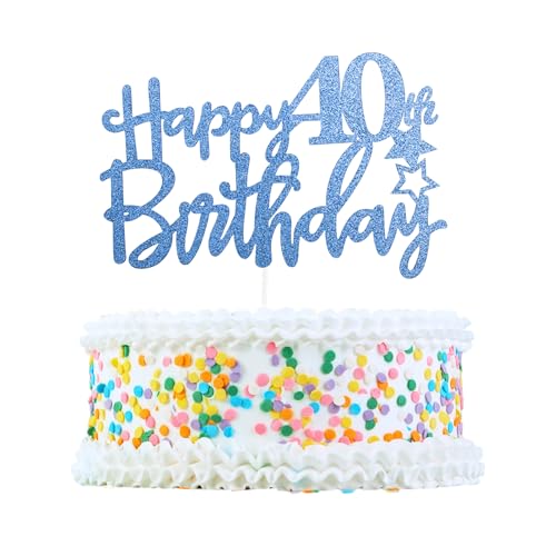 CAPASTEC Kuchendekoration, Kuchenaufsatz, Kuchenaufsatzdekoration, Kuchendekorationszubehör zur Feier des 40. Geburtstags, Blau CAPASTEC Kuchendekoration, Kuchenaufsatz, Kuchenaufsatzdekoration, Kuchendekorationszubehör zur Feier des 40. Geburtstags, Blau von CAPASTEC